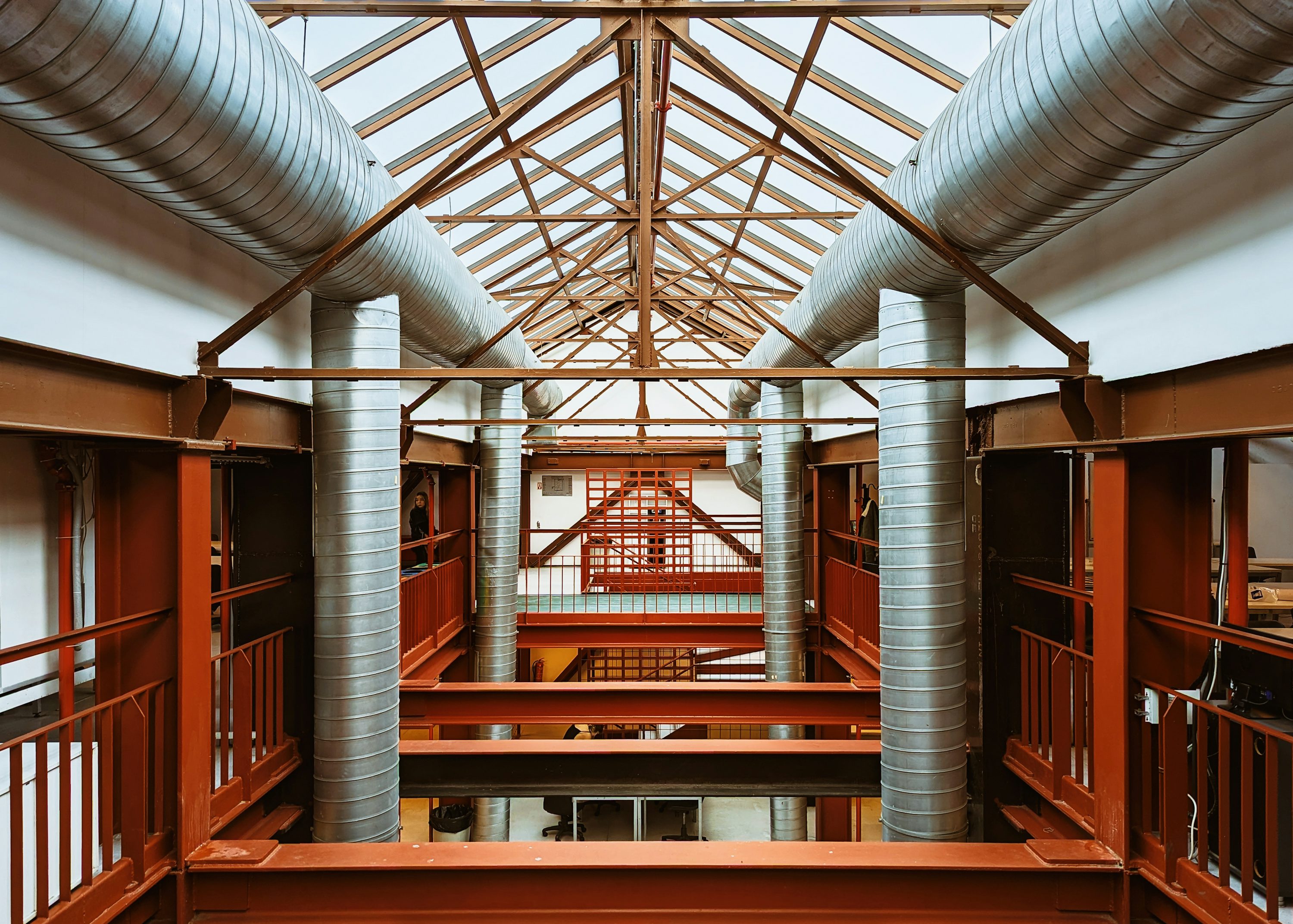 HVAC ductwork running through a building