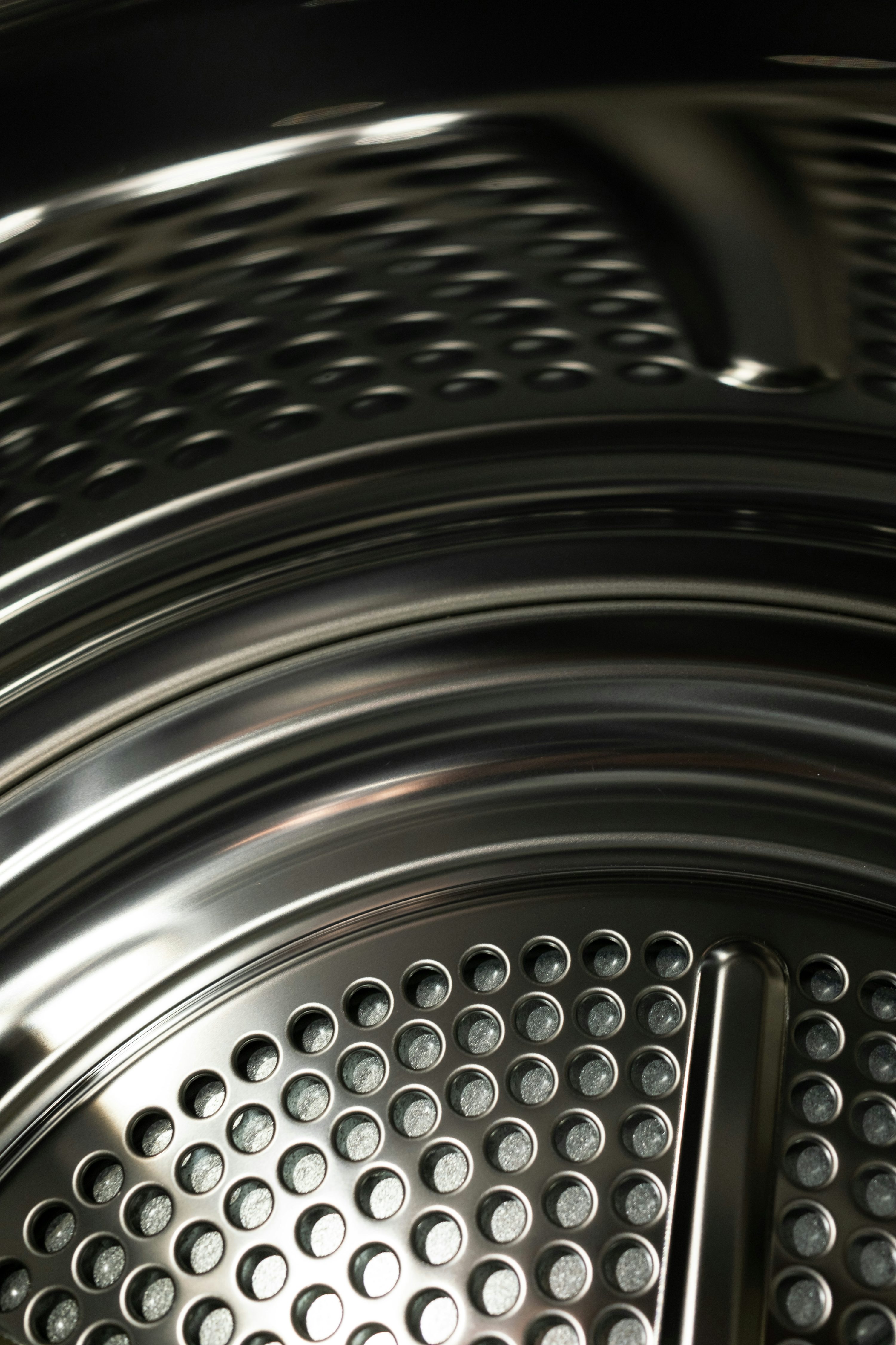 Inside of a residential clothes dryer drum